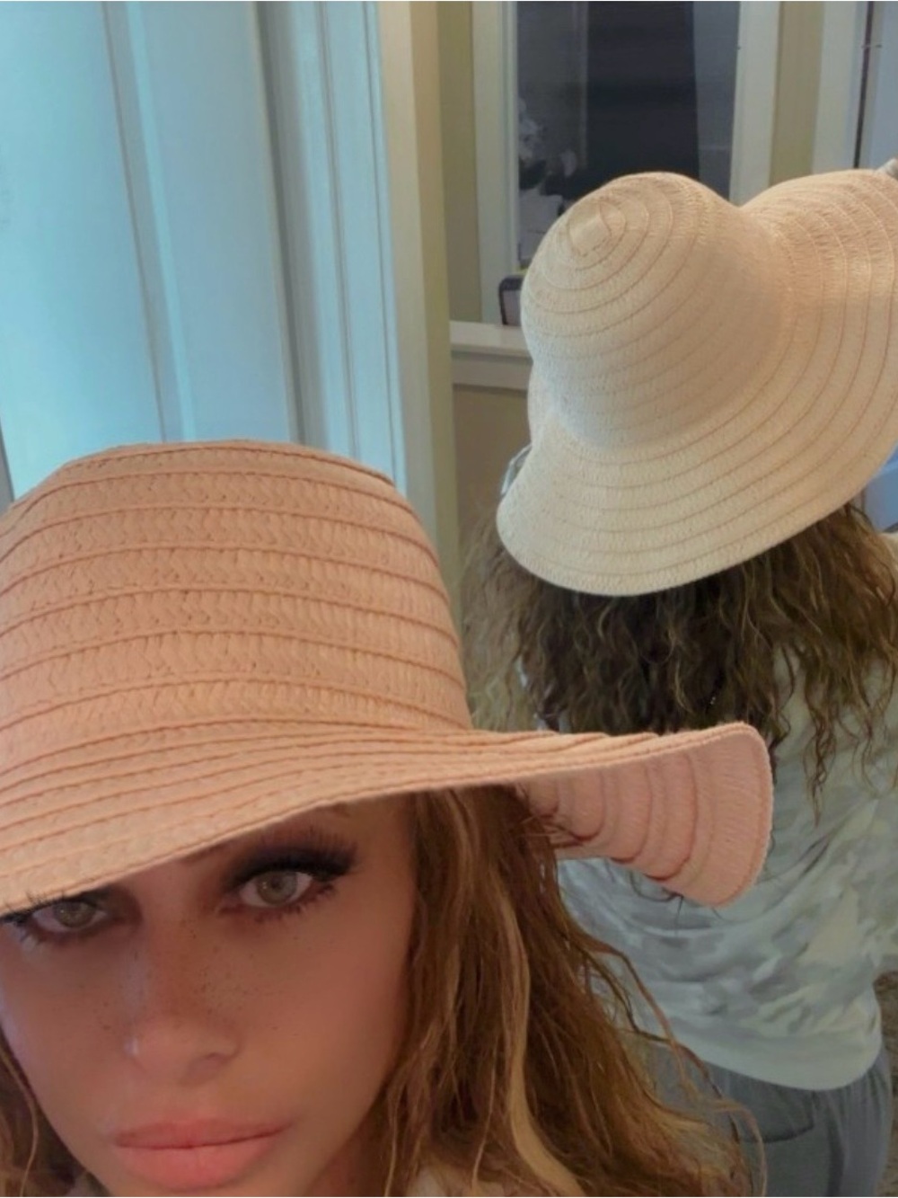 Wide Brim Sun Hat - Liight Pink